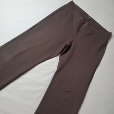 Eileen Fisher Women's Size PM Ponte Knit Pull On Wide Leg Pants Brown