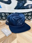 Kith x New York Yankees Satin Triple Navy Blue SnapBack Sold Out Rare OSFA