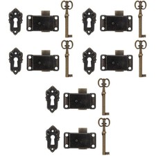 6 pcs Classical Drawer Locks Antique Cabinet Locks Wardrobe Cupboard Latches