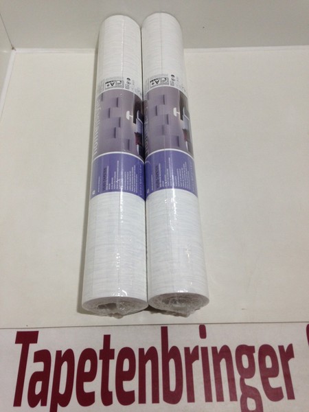 Vliestapete Rasch 2X 405002 (2Rollen) Streifen Weiß Creme Restposten Wohnzimmer-image