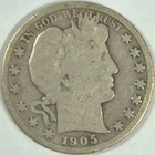 1905-S 50C Barber Half Dollar