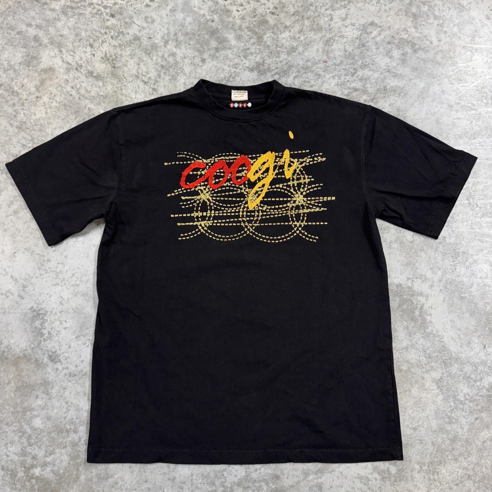 Coogi Shirt Mens 2XL Black Graphic Big Logo Streetwear Hip Hop Crewneck Tee