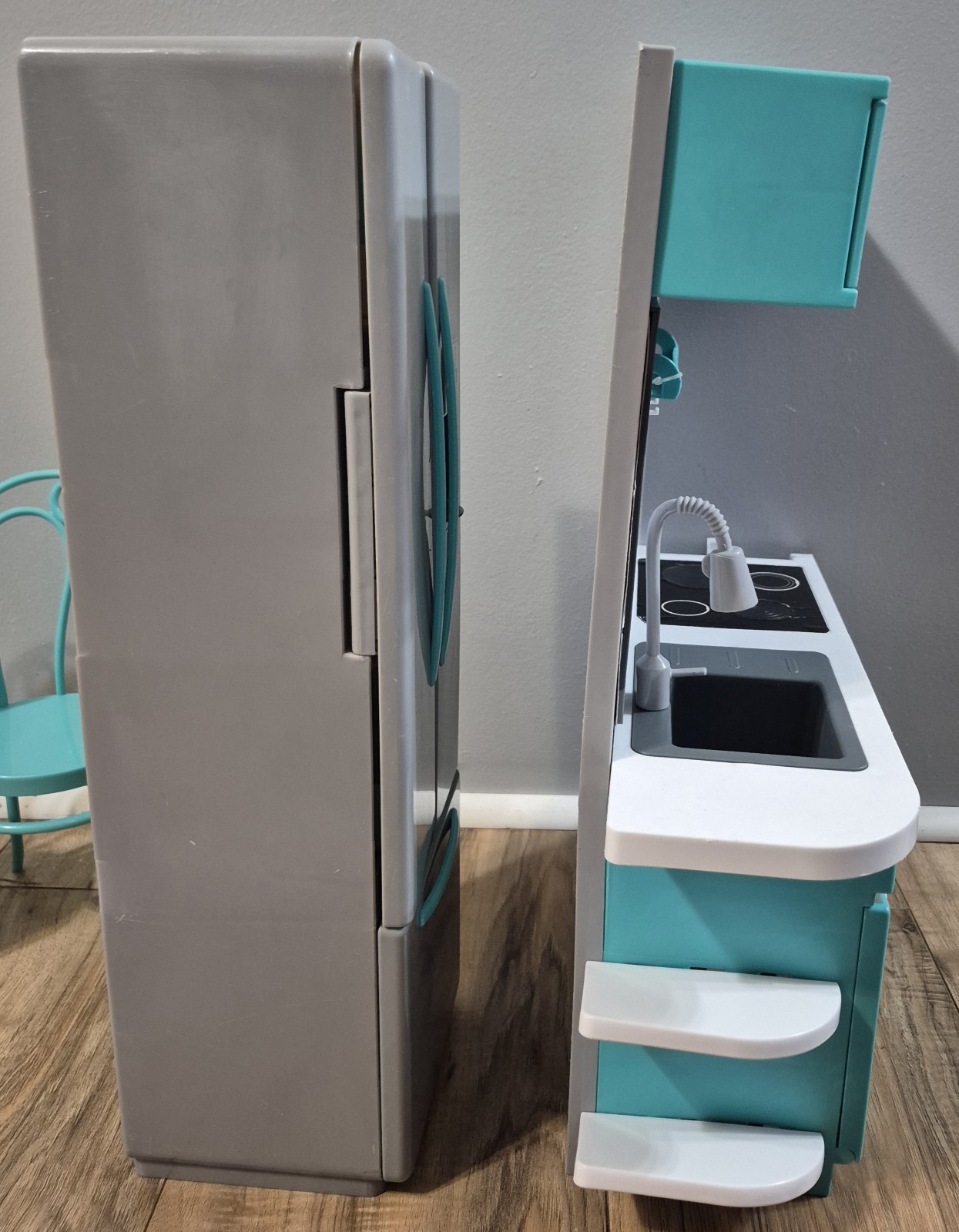 Our Generation Doll Kitchen Set Refrigerator With Kitchen Accessories For 18"