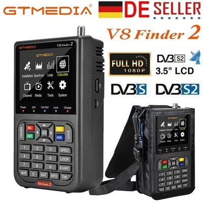 GTMEDIA V8 Sat Finder 2 Finder Satelliten Messgerät DVB-S/S2/S2X 3.5 inch LCD DE