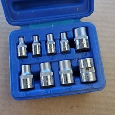 Cornwell 9 Piece Inverted External Torx Bit Socket Set E-torx Star Atx Tools