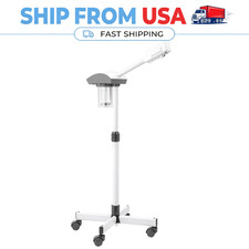 Professional Facial Steamer on Wheels 3X Magnifying Lamp Salon Spa Hot Cold Mist