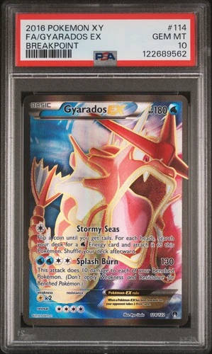 2016 POKEMON XY BREAKPOINT #114 FULL ART/GYARADOS EX PSA 10