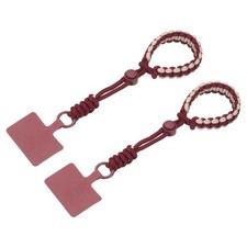 2PCS Phone Wrist Strap, Nylon Rope Phone Keychain with Tether Tab, Dark Purple