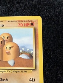 Dugtrio NM Rare Unlimited Pokekon 019/102 Base Set Regular