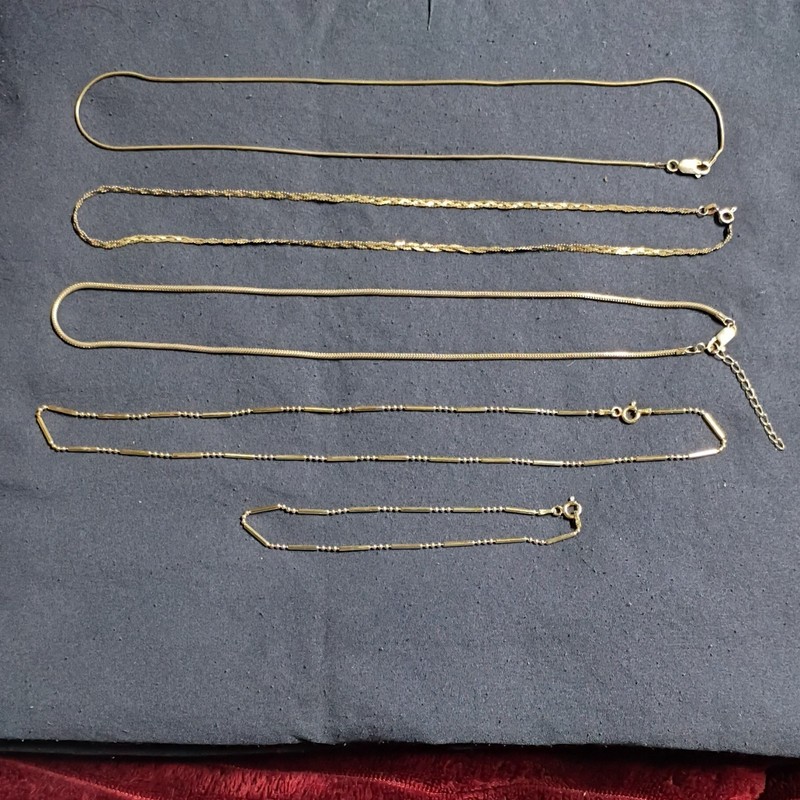 Sterling Silver 925 Italian Chains Necklaces Lot Assorted Styles