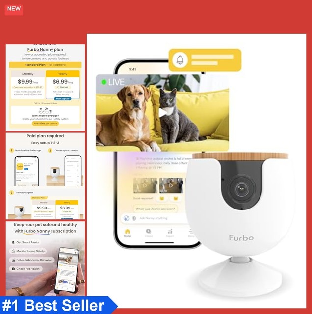 Indoor Pet Camera with Two-Way Audio