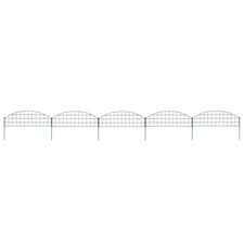 Image of WALPLUS Green Arched Garden Fence Set 77.3 x 26 cm Decorative Lawn Edging
