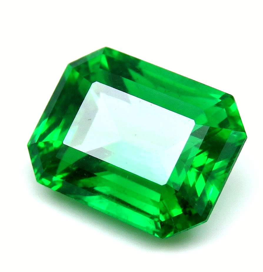 Natural Colombian Green Emerald 10 Ct Emerald Cut Certified Loose Gemstone