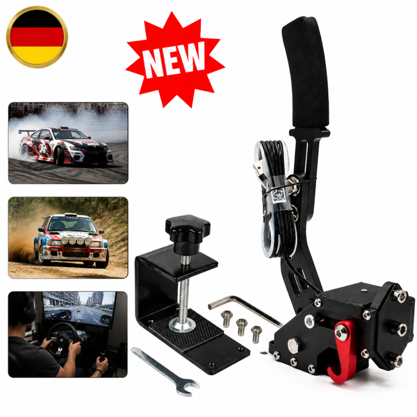 Schwarz Einstellbar USB Handbremse Linear Gaming Handbrake PC Sim Racing Racing-image