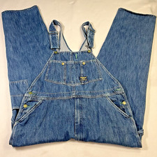 OshKosh B'Gosh Classic Vestbak Overalls Adult 38X30 Blue Denim Carpenter