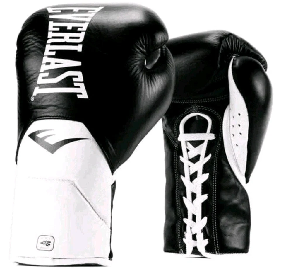 Everlast Elite boxing gloves Lace Up Pro Sparring Leather gloves 8oz-16oz  pro - Image 2 of 4