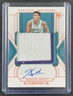KJ SIMPSON JR. 2024-25 NATIONAL TREASURES #131 ROOKIE PATCH AUTO ORANGE RC 28/75