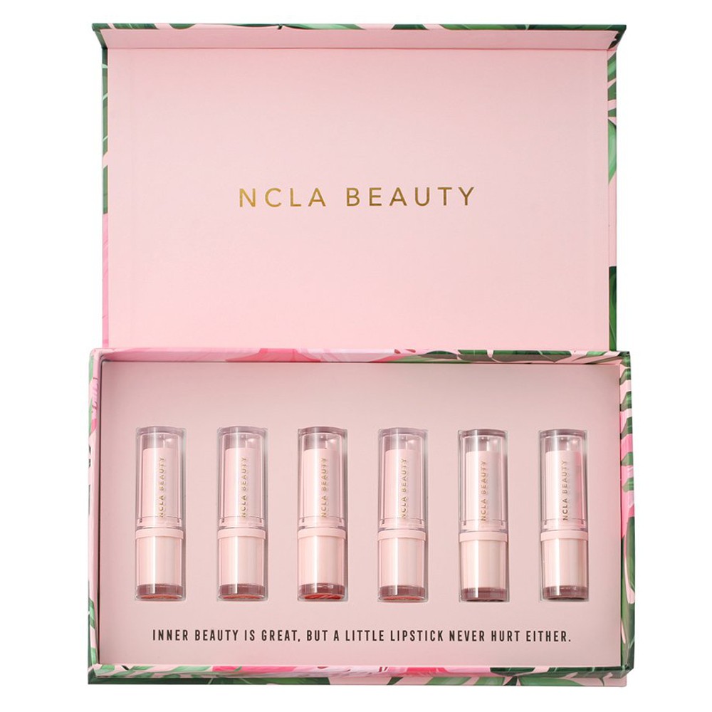 NCLA Lipstick Set Series #1 - Pink Coral Red Dark Semi-Matte Cream Vegan USA