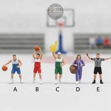 Scale Basketball Player Miniature Figure for 1:64 1:87 Model Railroad Sports