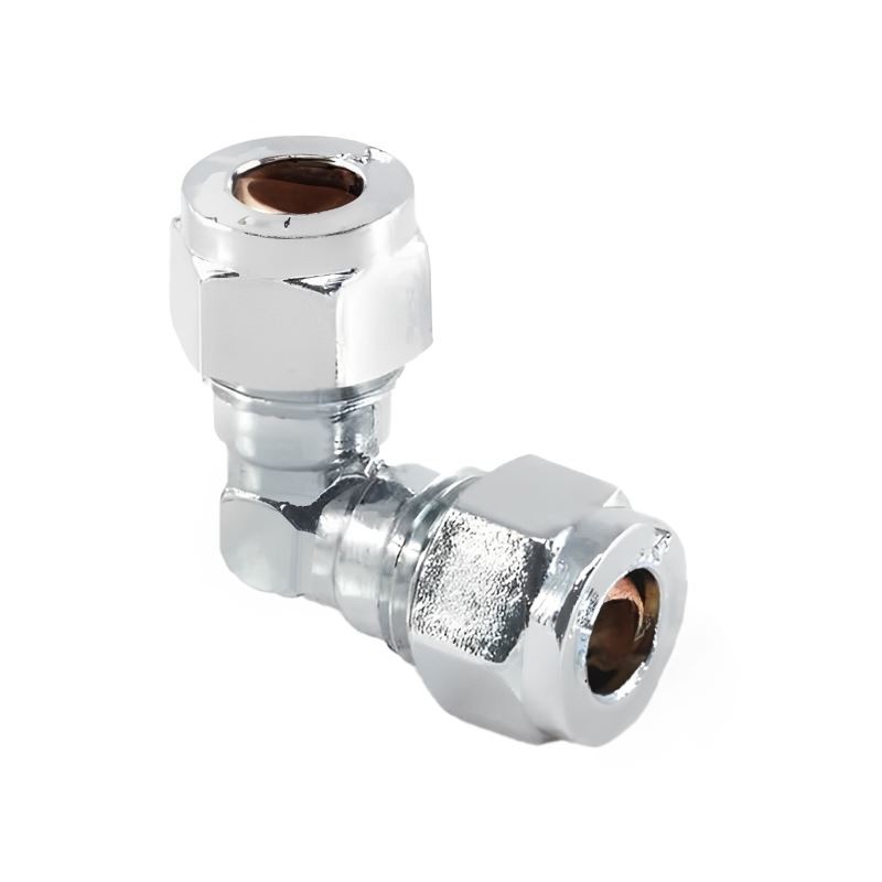 12mm Compression Chrome Plated Elbow - FREE Next-Day Delivery