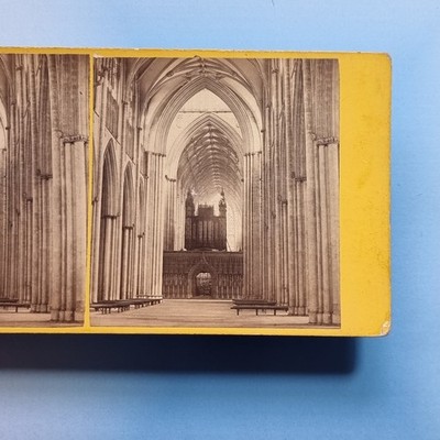 York Stereoview 3D um 1885 Echtfoto Yorkshire Münster Kathedrale G.W.Wilson