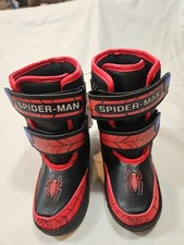 Marvel Spider-Man LIGHTED Winter Boots Toddler Size 8 Black Red Kids NWT