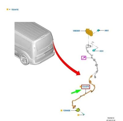 FORD TRANSIT CONNECT MK2 Trailer Connection Wiring Loom 2386445 NEW GENUINE