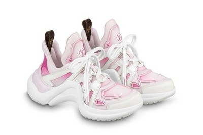 BRAND NEW AUTHENTIC LOUIS VUITTON ARCHLIGHT ROSE CLAIR SNEAKERS
