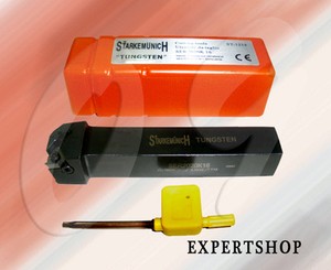 Portautensili Tornitura CNC MGEHR1616-2 + 10 Inserti MGMN200-G - 100 Mm, Per Semifinitura E Finitura Acciaio