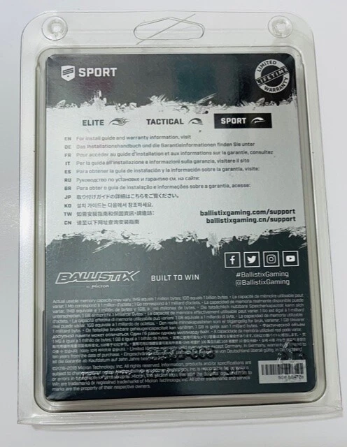 Crucial Ballistix Sport Laptop 16GB SO-DIMM 2666MHz DDR4 BLS16G4S26BFSD.16FD Ram - Image 2 of 2