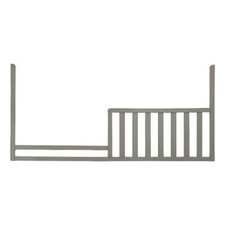 Pemberly Row Contemporary Wood 2301 Toddler Rail in Gray Finish