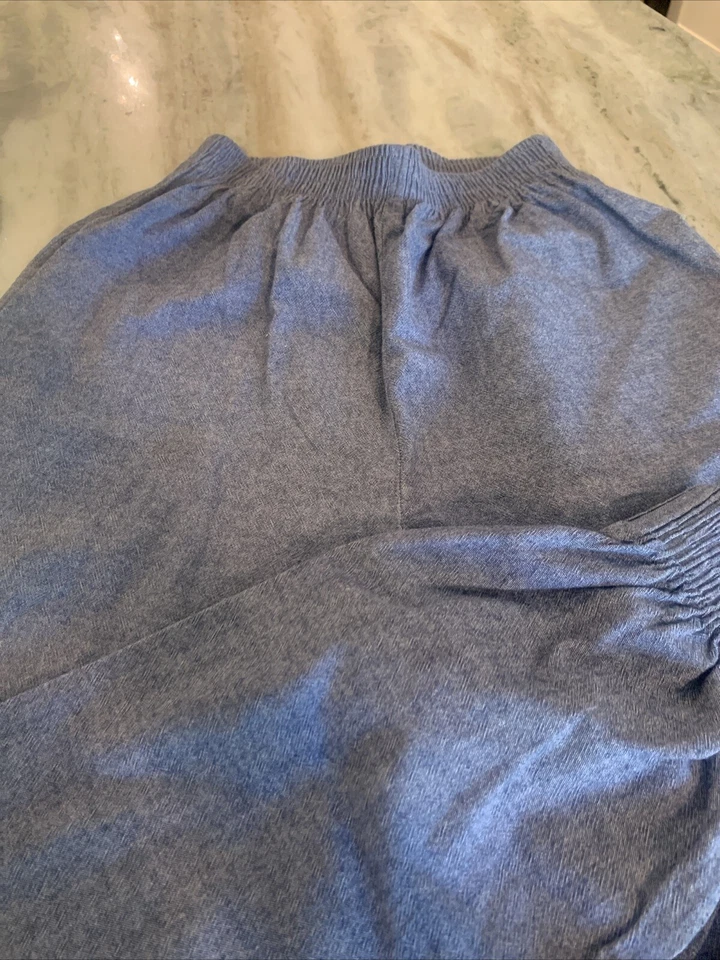 American Apparel Light Blue Denim Like Size Small Pants. Elastic Waist & ￼Ankles - Image 2 of 4