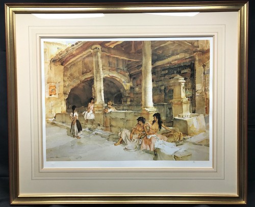 Gossip St Jeannet enmarcado Russell Flint edición limitada impresión 1990 original