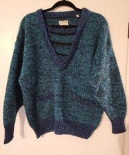 Rare Vintage 90s Abstract Esprit Sport Size M Women's Oversized Sweater Pockets