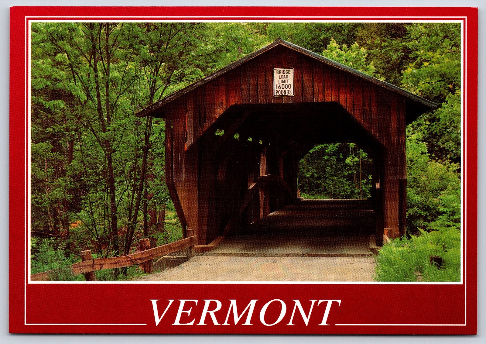 Grist Mill Bridge Brewster River Jeffersonville, Vermont Continental Postcard eBay