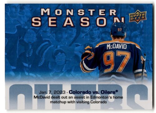 2023-24 Upper Deck Monster Season Connor McDavid #MS-41 Edmonton Oilers - Picture 1 of 2
