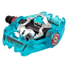 Pedals Exustar MTB Double Clipless PM825 Alloy Blue/SL SPD