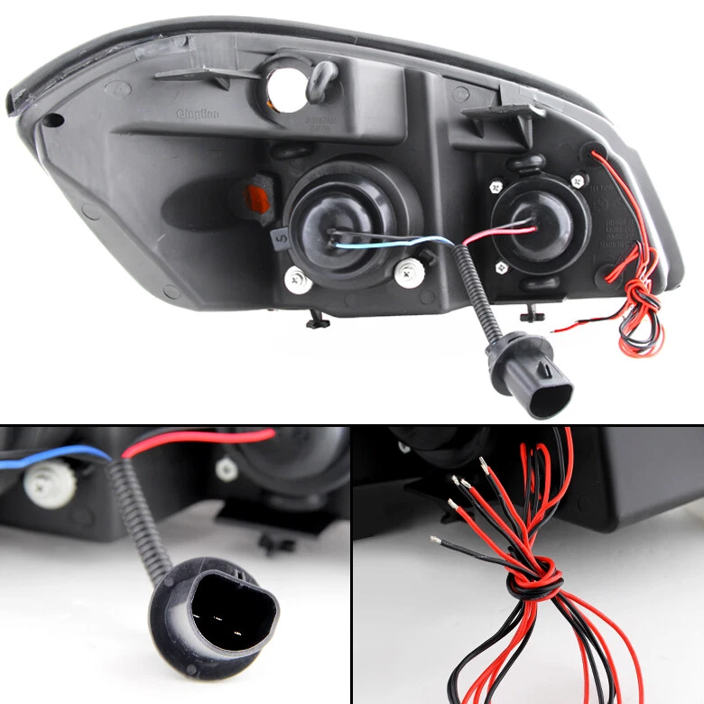 Faros halo proyector negro Fit 05-10 Coblt /05-06 Pursuit /07-09 Pontiac G5 Foto 3 de 4