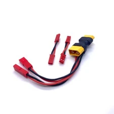 Reef's RC XT60 Inline Power Tap w/Dual JST Connectors, 2 Male-Male JST Adaptors