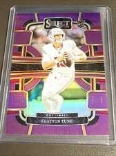 2023 Select Clayton Tune #2 Purple Prizm Rookie Card /75 Arizona Cardinals. rookie card picture