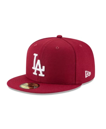 Los Angeles Dodgers Mens Maroon Basic 59FIFTY New Era Fitted Hat, Limited Sale!!