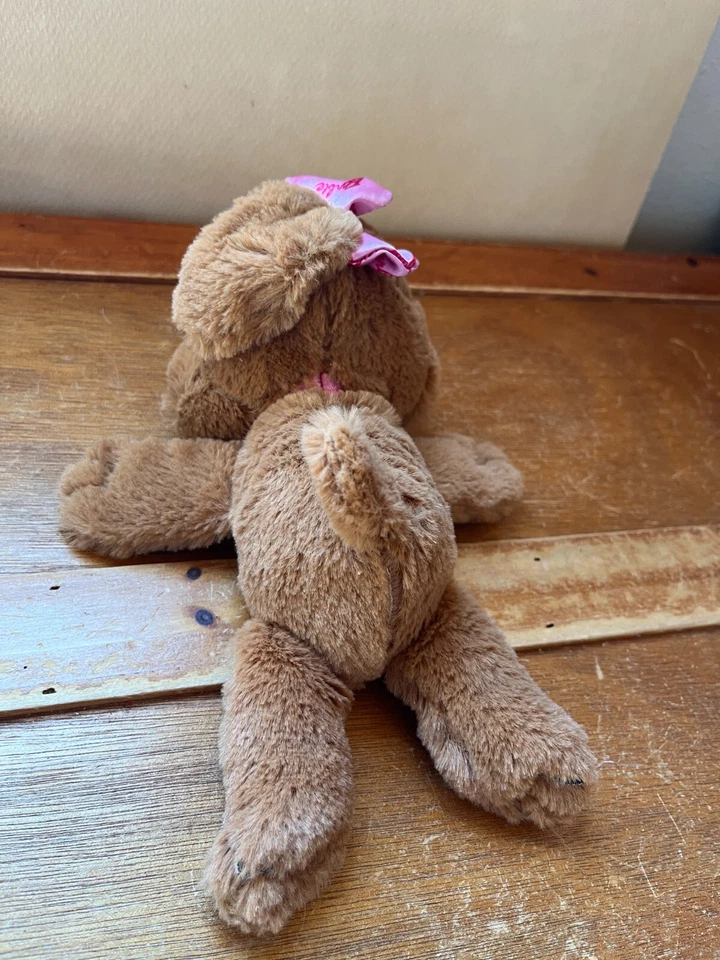 Pelúcia pequena levemente usada marrom castanha Barbie filhote de cachorro bicho de pelúcia – 8 - Imagem 4 de 4