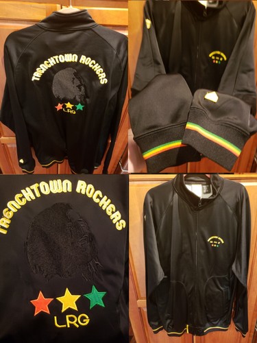 Vtg LRG Trenchtown Rockers Track Jacket Bob Marley Reggae Rasta Jah 2XL