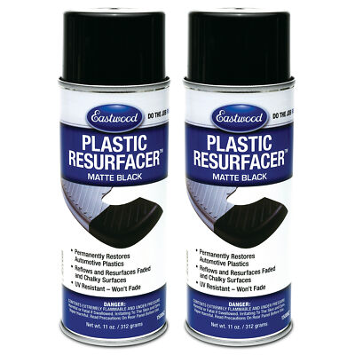 Eastwood Plastic Resurfacer Matte Black Aerosol Spray Paint 11 oz. 2 Pack