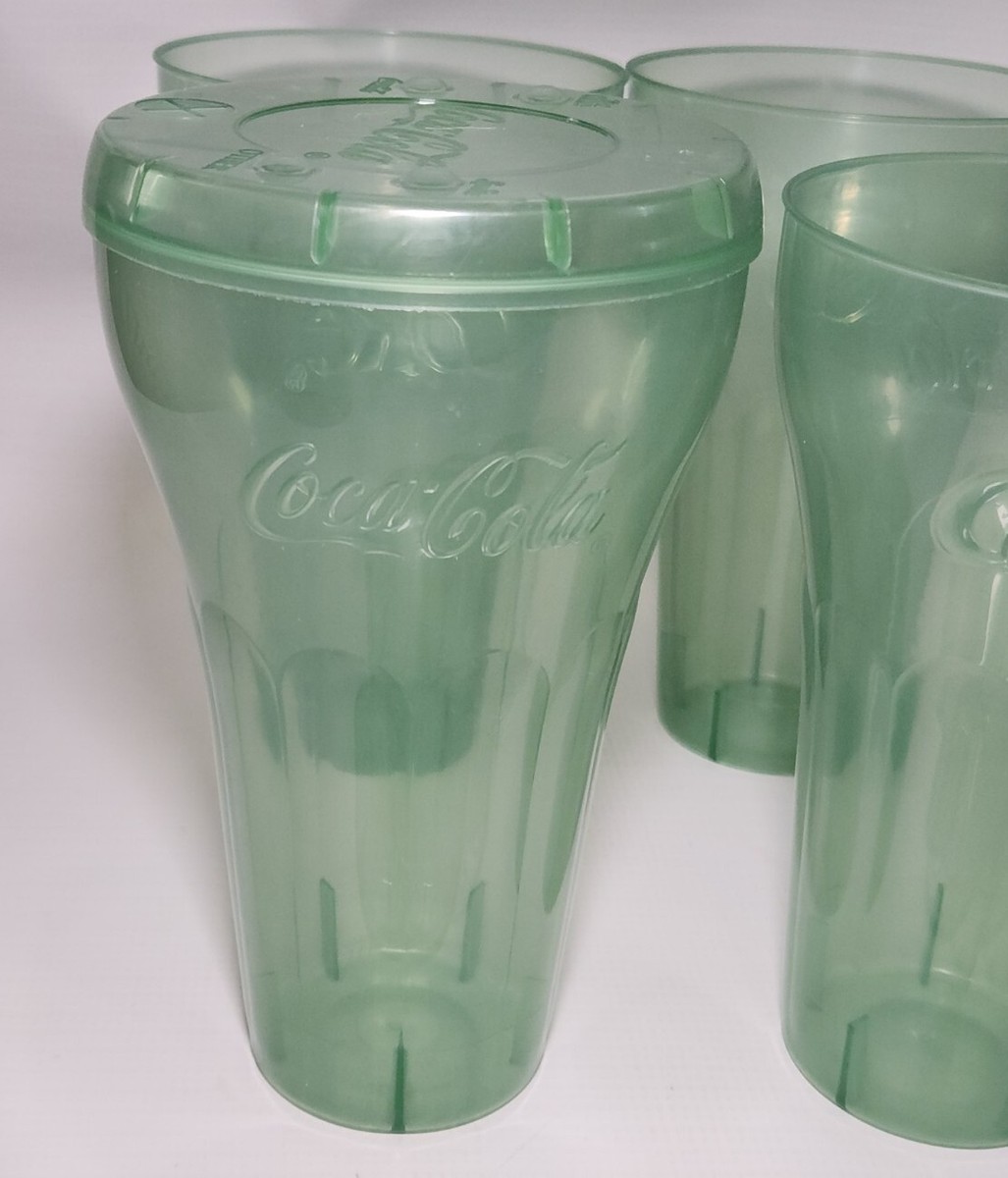 Coca Cola Coke Jumbo 44oz Green Plastic Cup & Lid (1x Cup 1x Lid
