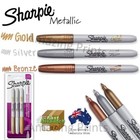 3x Genuine Metallic Sharpie Fine Point Permanent Marker Pens Gold Silver Bronze