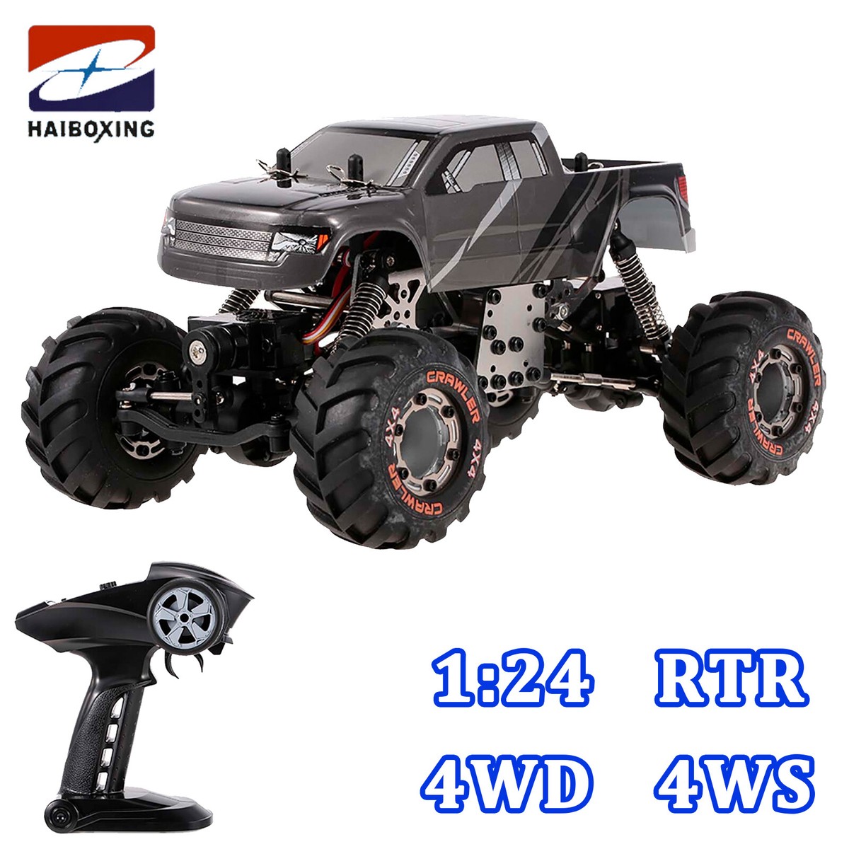 HBX 2098B RC Rock Crawler Car 1/24 2.4GHz 4WD 4WS w/Double