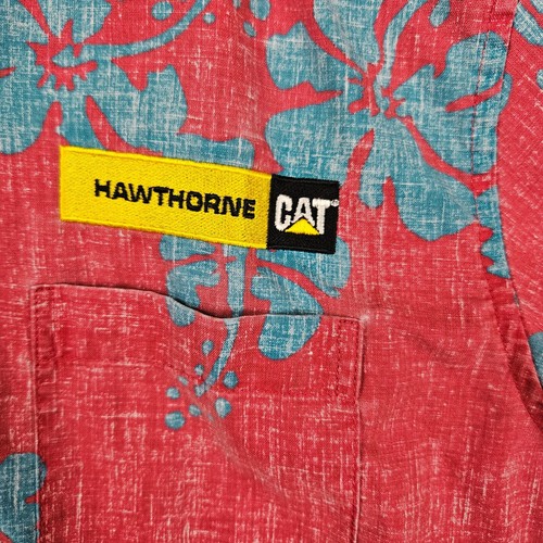 Reyn Spooner Hemd Herren Größe Medium rot Blumenmuster Hawaii Hawthorne Katze Knopfleiste - Bild 3 von 10