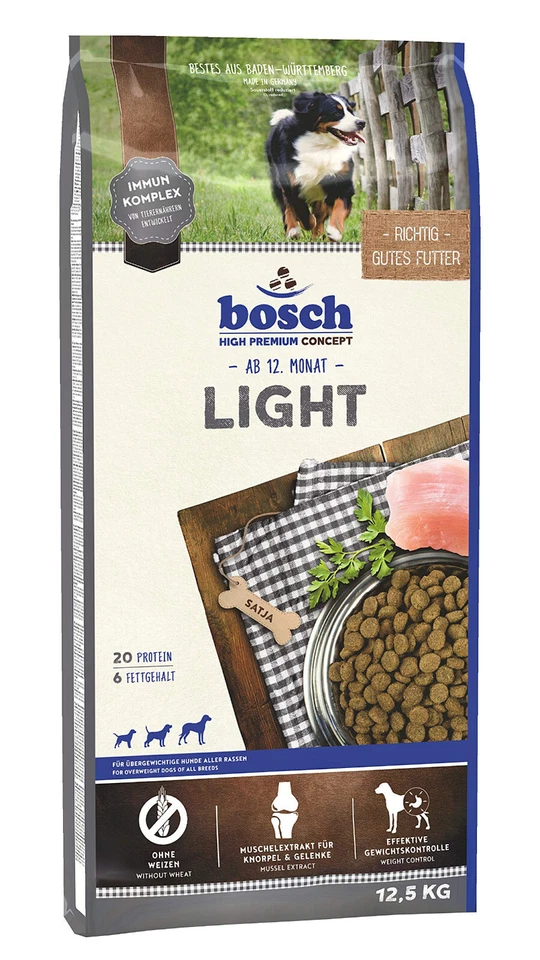 BOSCH 25kg (2 x 12,5kg) Light Diät Hundefutter Trockenfutter mit Geflügel - Bild 2 von 4