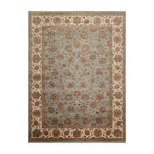8'6" x 11'6" Hand Knotted 100% Wool Agra 200 KPSI Oriental Area Rug Aqua